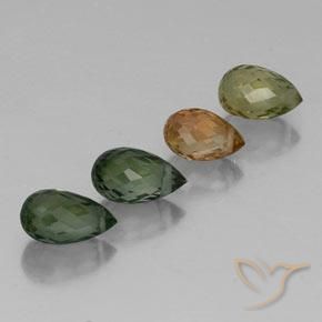 2.62캐럿 천연 멀티컬러 투르말린 보석, 브리올레트, 6.4×3.8 mm, VS