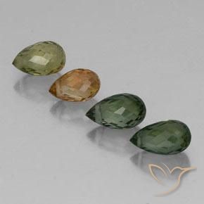 2.62캐럿 천연 멀티컬러 투르말린 보석, 브리올레트, 6.4×3.8 mm, VS