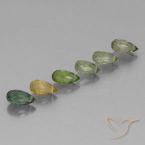 2.76캐럿 천연 다색 전기석 보석, 브리올레트, VS