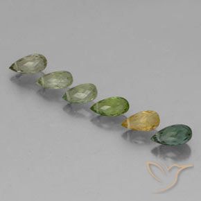 2.76캐럿 천연 다색 전기석 보석, 브리올레트, VS