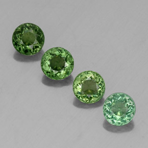 캐럿 천연 그린 투르말린 보석, 라운드 컷, 4.78 mm, VVS-VS