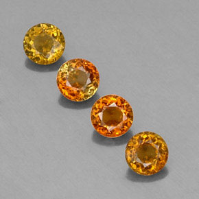 캐럿 천연 멀티컬러 투르말린 보석, 라운드 컷, 4.61 mm, VVS-VS