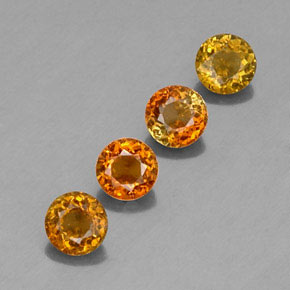 캐럿 천연 멀티컬러 투르말린 보석, 라운드 컷, 4.61 mm, VVS-VS
