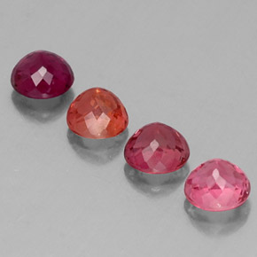 캐럿 천연 멀티컬러 투르말린 보석, 라운드 컷, 4.83 mm, VVS