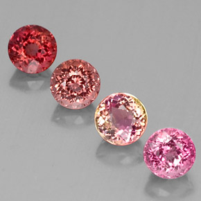 캐럿 천연 멀티컬러 투르말린 보석, 라운드 컷, 5.49 mm, VVS