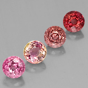 캐럿 천연 멀티컬러 투르말린 보석, 라운드 컷, 5.49 mm, VVS