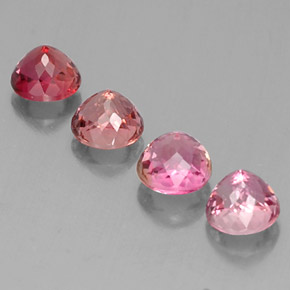 캐럿 천연 멀티컬러 투르말린 보석, 라운드 컷, 5.49 mm, VVS