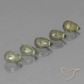 2.18캐럿 천연 라이트 포레스트 그린 전기석 보석, 브리올레트, VS