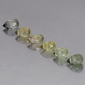 2.22캐럿 천연 멀티컬러 투르말린 보석, 브리올레트, 5.2×3.3 mm, VS
