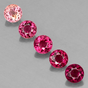 캐럿 천연 멀티컬러 투르말린 보석, 라운드 컷, 4.55 mm, VVS