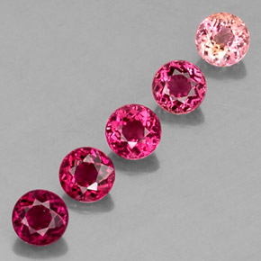 캐럿 천연 멀티컬러 투르말린 보석, 라운드 컷, 4.55 mm, VVS