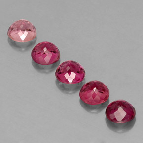 캐럿 천연 멀티컬러 투르말린 보석, 라운드 컷, 4.55 mm, VVS