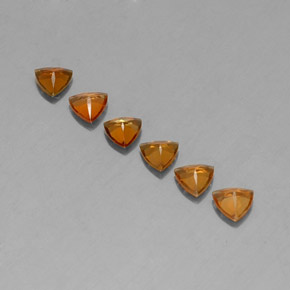 캐럿 천연 옐로우 오렌지 투르말린 보석, 트릴리언, 4.1×4.1 mm, VVS-VS