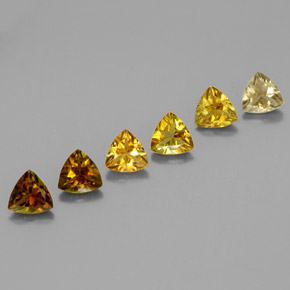 캐럿 천연 멀티컬러 투르말린 보석, 트릴리언, 4.1×4.1 mm, VVS-VS