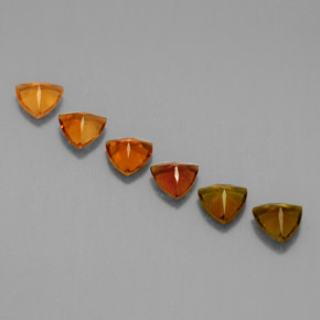 캐럿 천연 멀티컬러 투르말린 보석, 트릴리언, 4×4 mm, VVS-VS