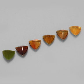 캐럿 천연 멀티컬러 투르말린 보석, 트릴리언, 4.1×4.1 mm, VVS-VS