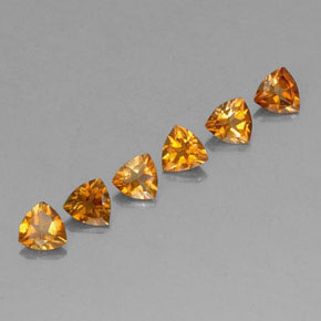 1.24캐럿 천연 옐로우 오렌지 투르말린 보석, 트릴리언, 4.1×4 mm, VVS-VS