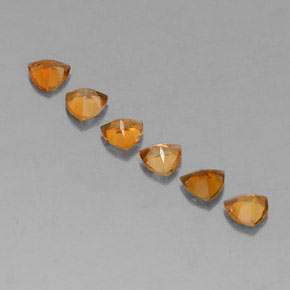 1.24캐럿 천연 옐로우 오렌지 투르말린 보석, 트릴리언, 4.1×4 mm, VVS-VS