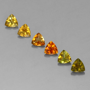 캐럿 천연 멀티컬러 투르말린 보석, 트릴리언, 4.2×4.1 mm, VVS-VS