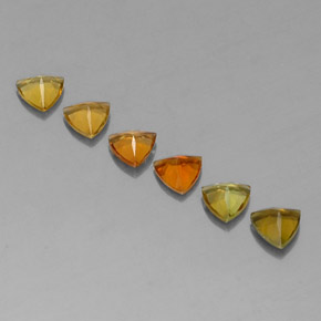 캐럿 천연 멀티컬러 투르말린 보석, 트릴리언, 4.2×4.1 mm, VVS-VS