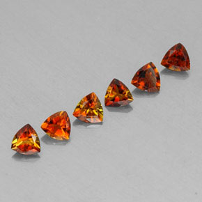 캐럿 천연 멀티컬러 투르말린 보석, 트릴리언, 4.1×4 mm, VVS-VS
