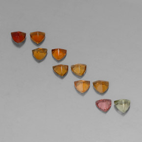 캐럿 천연 멀티컬러 투르말린 보석, 트릴리언, 4×3.9 mm, VVS-VS