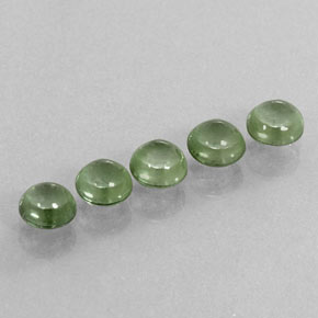 캐럿 천연 그린 투르말린 보석, 라운드 컷, 4.96 mm, 투명한