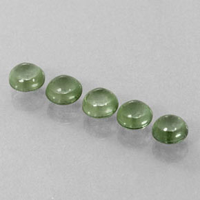 캐럿 천연 그린 투르말린 보석, 라운드 컷, 4.96 mm, 투명한
