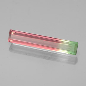 0.93캐럿 천연 워터멜론 투르말린, 바게트, 15.9×3 mm, VS-SI
