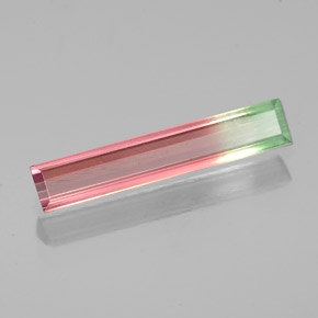 0.93캐럿 천연 워터멜론 투르말린, 바게트, 15.9×3 mm, VS-SI