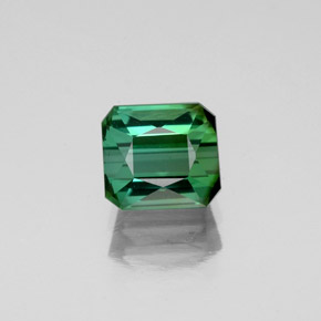 1.15캐럿 천연 그린 투르말린, 에메랄드 컷, 5.9×5.4 mm, VS