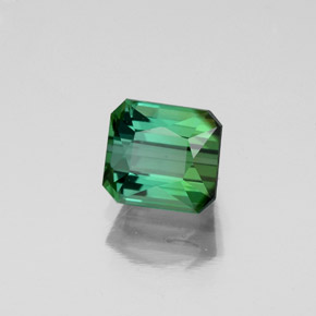 1.15캐럿 천연 그린 투르말린, 에메랄드 컷, 5.9×5.4 mm, VS