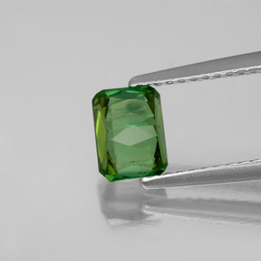 1.11캐럿 천연 그린 투르말린, 에메랄드 컷, 6.6×4.9 mm, VS-SI