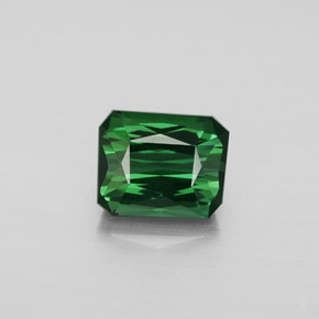 2.64캐럿 천연 다크 그린 투르말린, 에메랄드 컷, 8.7×7 mm, VVS