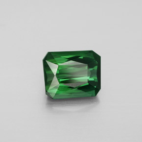 2.64캐럿 천연 다크 그린 투르말린, 에메랄드 컷, 8.7×7 mm, VVS