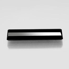 21.37캐럿 천연 검정색 투르말린, 에메랄드 컷, 35.6×9.1 mm, 불투명체