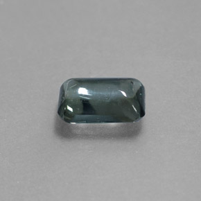1.37캐럿 천연 그린 그레이 투르말린, 투명한, 8.3×5.6 mm, 투명/반투명
