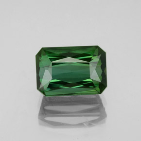2.47캐럿 천연 그린 투르말린, 에메랄드 컷, 8.9×6.2 mm, VVS