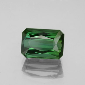 2.47캐럿 천연 그린 투르말린, 에메랄드 컷, 8.9×6.2 mm, VVS