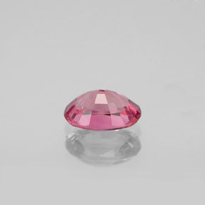 0.91캐럿 천연 로즈 핑크 투르말린, 타원형 컷, 7.4×5.1 mm, VS-SI