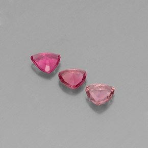 캐럿 천연 멀티 핑크 투르말린 보석, 트릴리언, 4.4×4.3 mm, VS
