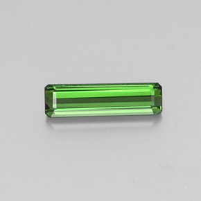 1.27캐럿 천연 미디엄 그린 투르말린, 에메랄드 컷, 13×3.6 mm, VVS-VS