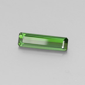 1.27캐럿 천연 미디엄 그린 투르말린, 에메랄드 컷, 13×3.6 mm, VVS-VS
