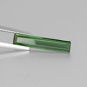 1.14캐럿 천연 그린 투르말린, 에메랄드 컷, 16.7×3.5 mm, VS