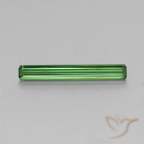 1.44ct 자연스러운 미디엄 그린 전기석, 에메랄드 컷, VVS-VS