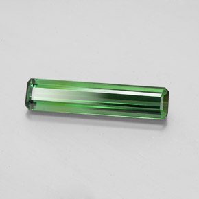 1.71캐럿 천연 그린 투르말린, 에메랄드 컷, 16.5×3.7 mm, VS