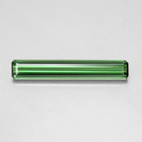 1.60캐럿 천연 미디엄 그린 투르말린, 에메랄드 컷, 19.7×3.3 mm, VVS-VS