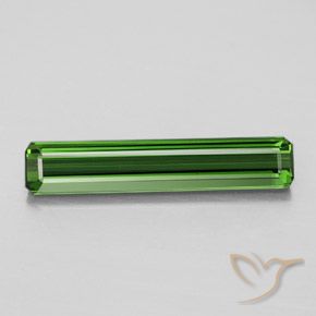 2.58캐럿 천연 흙빛 녹색 투르말린, 에메랄드 컷, 20.4×4 mm, VVS-VS