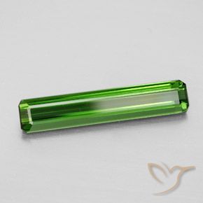 2.58캐럿 천연 흙빛 녹색 투르말린, 에메랄드 컷, 20.4×4 mm, VVS-VS