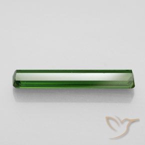 2.58캐럿 천연 흙빛 녹색 투르말린, 에메랄드 컷, 20.4×4 mm, VVS-VS